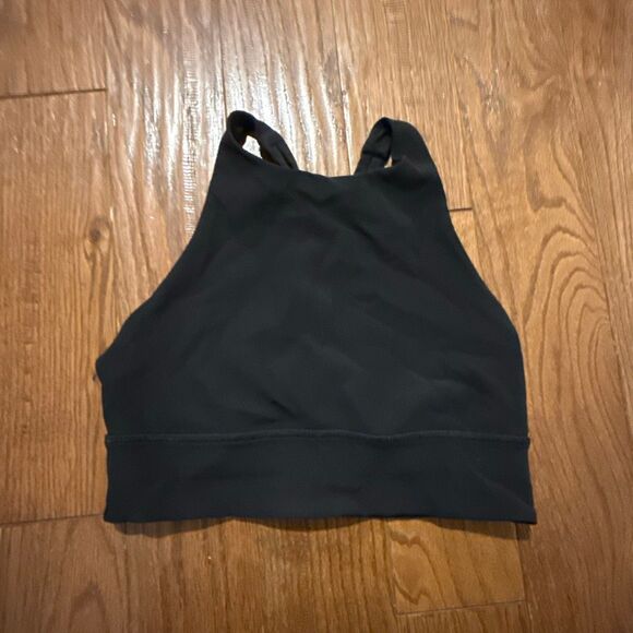 Lululemon energy black ribbed high neck medium support bra size 8 - Picture 4 of 9